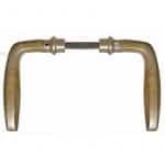 Türdrücker alt Bauhaus 1930er polygon vernickelt 15.6mm 8er Vk