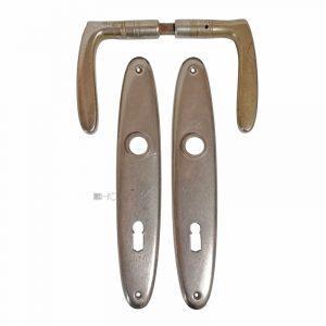 Türdrückergarnitur alt oval Türklinken vernickelt 72mm 8er Vk