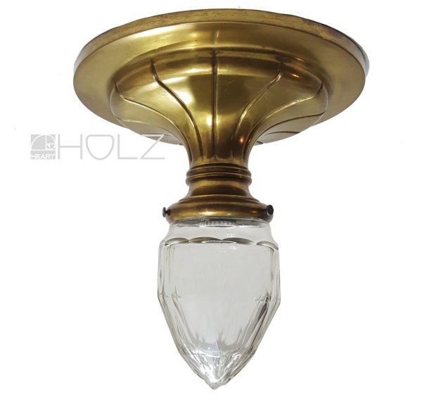 Art Deco Lampe alt Glas Deckenlampe antik Jugendstil