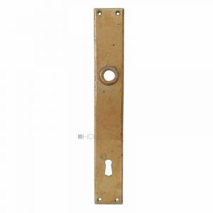 Großes Bauhaus Tür Langschild alt Messing Türklinke 16.2mm 135