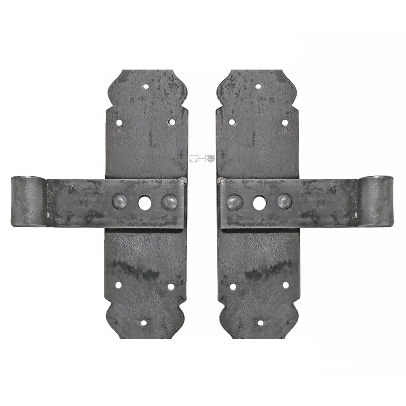 Kreuzbänder antik alt genietet Stahl Türbänder 18cm 13.5er Dorn