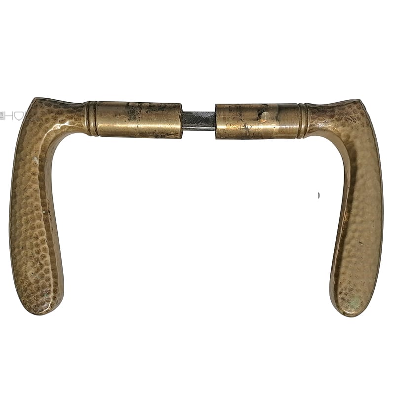 Türdrücker 1920er alt Hammerschlag Messing Türklinken 17.1mm 8er Vk