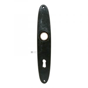 Langschild Tür schwarz alt Kunststoff Türdrücker 19.7mm 72