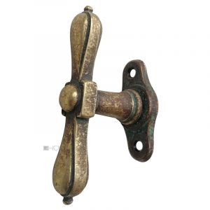 Fensterolive Jugendstil grazil Fenstergriff alt 100/52/43