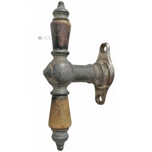 Fensterolive antik Kugel Zink Horn alt Fenstergriff 111/56/43