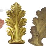 Palmette Bronze feuervergoldet antik Möbelbeschlag