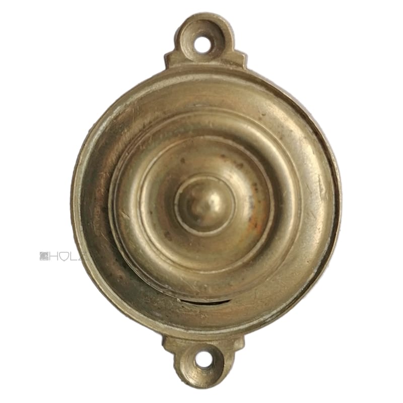 Tür Schlüsselschild Avantgarde Art Deco alt Gelbguss 43