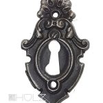 Schlüsselrosette antik alt Schlüsselschild Barock Gusseisen