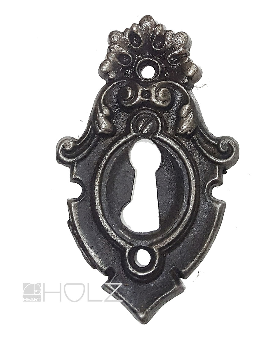 Schlüsselrosette antik alt Schlüsselschild Barock Gusseisen