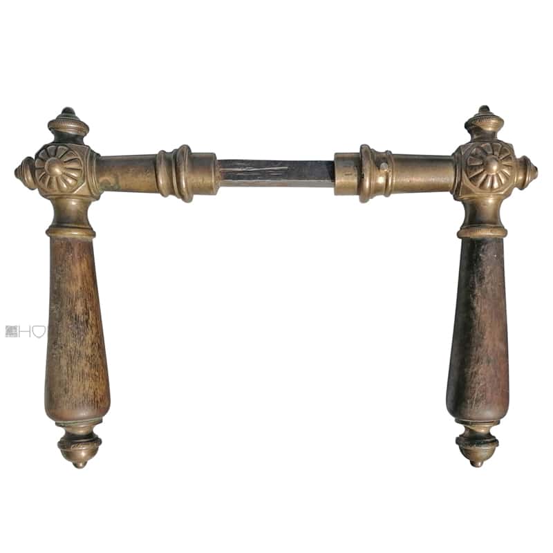 Prächtige Türdrücker antik Blüte Messing Türklinken 16.1mm 9er Vk