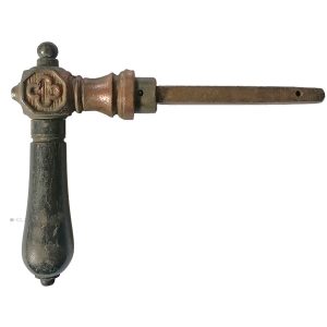 Türdrücker antik neo gotik alt Vierpass Eisen 18mm 9er Vk