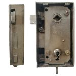 Kastenschloss antik hochstehend alt Raute Drückernuss 44/12/76