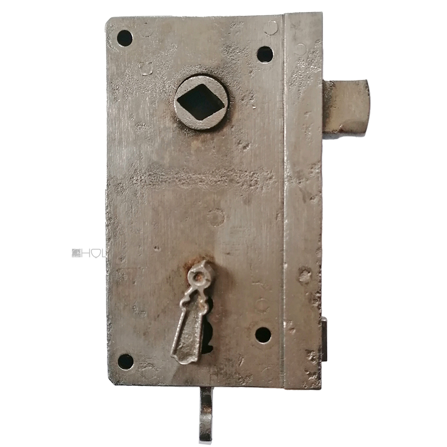 Kastenschloss antik hochstehend alt Raute Drückernuss 44/12/76