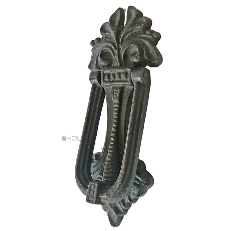 Türklopfer antik Gusseisen schwarz hochstehend 19.5cm