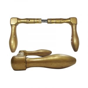 Türdrücker antik Jugendstil Messing alt 8er Vk 15.1 mm