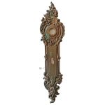 Schweres Bronze Tür Langschild neo barock prächtig 16.6mm 78