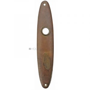 Langschild alt Avantgarde oval Messingguss 43x223-16.2x68