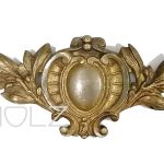 Bronze Beschlag feuervergoldet Lorbeer Möbel 140mm