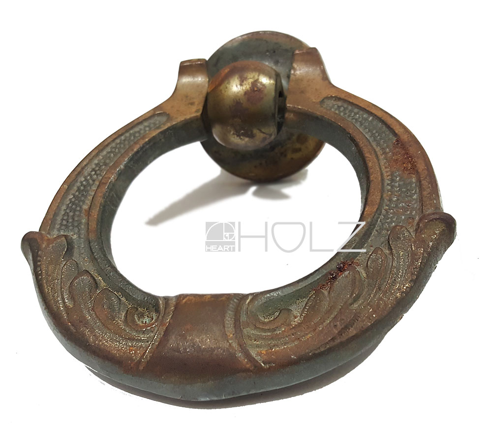 Türklopfer antik 1910 alt Gusseisen Ring 115 mm
