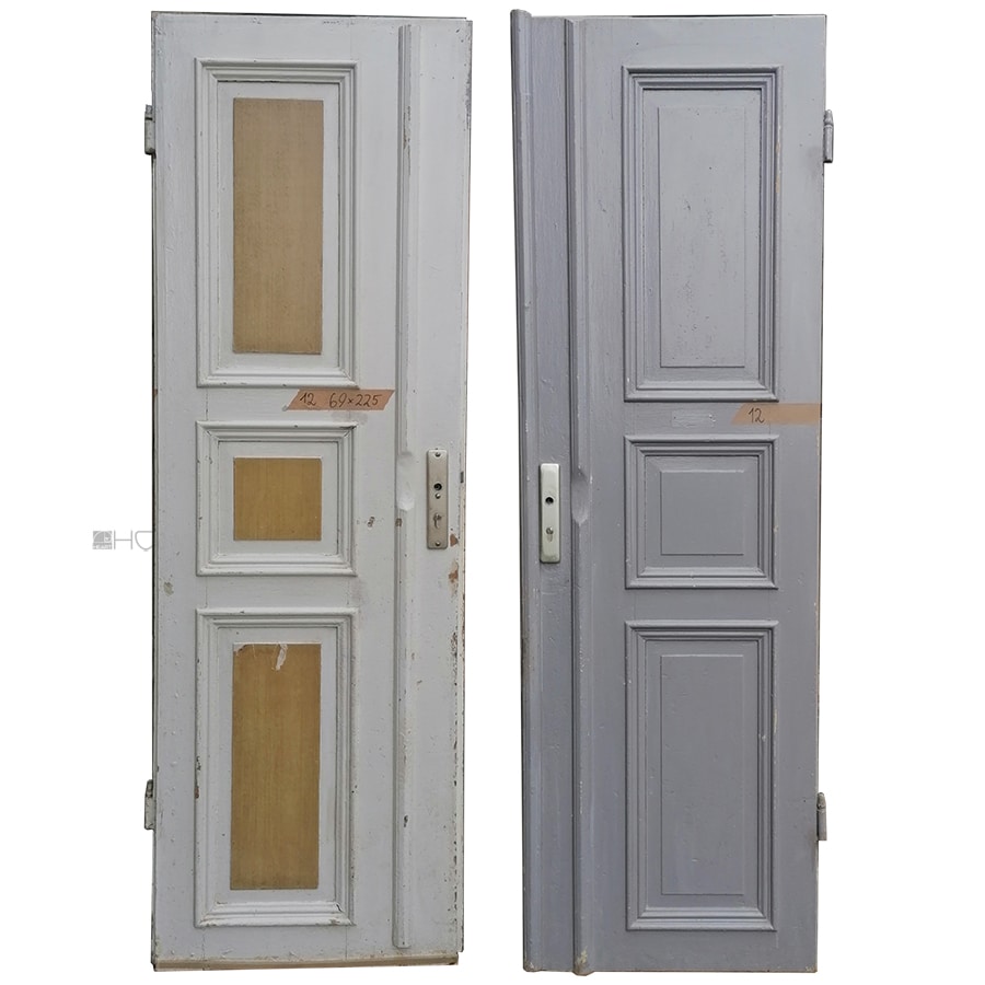 Zimmertür antik Flügeltlür alt massiv Tuer12 rechts Falzmaß 69x225