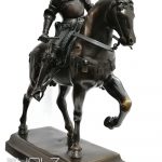 Bronze Verrochio Reiter Standbild Bertolomeo Colleoni 40cm