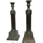 Kerzenständer antik Bronze Säulen klassisch Paar