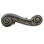 Großer Türdrücker antik Haustür alt Blattwerk Volute Eisen 24mm 10er Vk