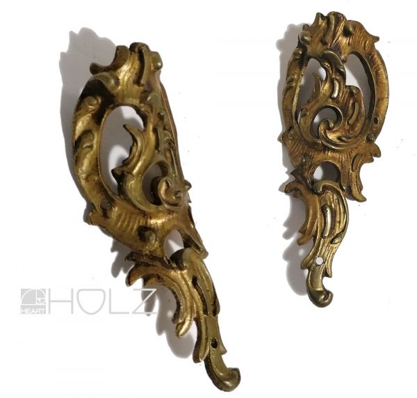 Bronze Beschlag antik feuervergoldet Möbel alt 90mm