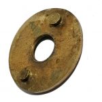 Drückerrosette Knaufrosette antik Lorbeer feuervergoldet 22.6 mm