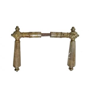 Türdrücker antik alt Messing vernickelt silber Türklinken 9er Vk