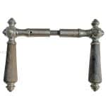 Türdrücker antik Würfel vernickelt Jugendstil alt 14mm 8er Vk