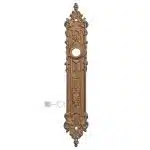 Langschild Jugendstil antik alt neo gotik Türdrücker 16.2mm 78