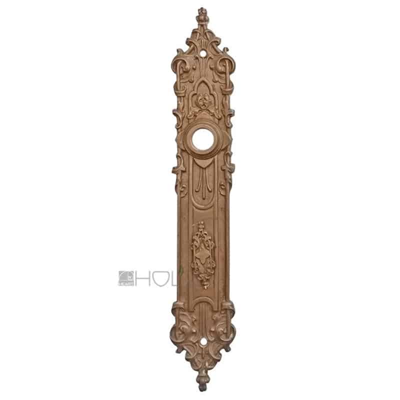 Langschild Jugendstil antik alt neo gotik Türdrücker 16.2mm 78