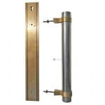 Türgriff Stoßgriff alt Bauhaus Messing vernickelt silber 23cm