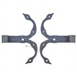 Tür Schippenbänder S-Bänder geschmiedet alt antik 27cm 16er Dorn