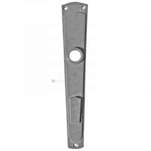 Abmessung : ca. 38 x 222 mm Messingguss Öffnung Rosette : ca. 17 mm Mitte Rosette bis Mitte Einstich Schlüssel : ca. 76 bis 78 mm Gewicht : ca. 135 gr. beim zuletzt verfügbaren Schild fehlt die Buchse !