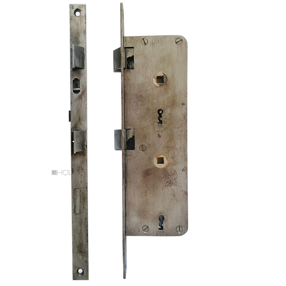 Tür Einsteckschloss Jugendstil Doppelschloss alt antik 9er Vk 114 mm links
