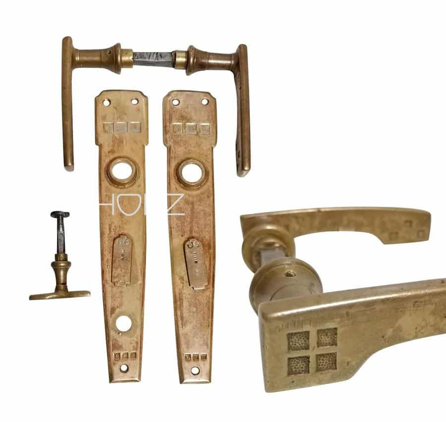 Drückergarnitur Jugendstil Avantgarde antik alt 76 mm 10er Vk Drückergarnitur Jugendstil Avantgarde antik alt 76 mm 10er Vk