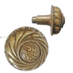 Prächtiger Bronze Türknauf antik Türgriff Perlen 65mm 520gr.