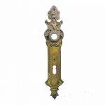 Langschild antik Eisen Löwe Türdrücker alt 18.2mm 78