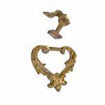 Bronze Möbelgriff antik Schublade Barock feuervergoldet 65 mm