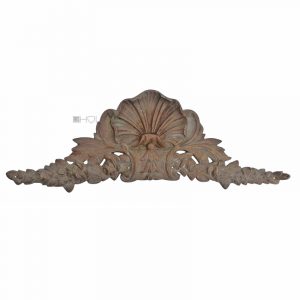 Schrank Supraporte Bronze alt antik starke Patina Muschel Rosen 38cm