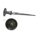 Türknauf antik Eisen Blüte Kastenschloss Drehknauf alt 44mm