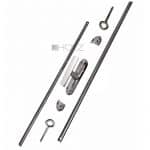 Bauhaus Fenstergetriebe Basküle Alu Fensterolive alt Art Deco 100-120cm