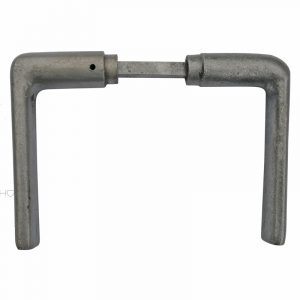 Türdrücker 1920er alt Bauhaus Türklinken oval Eisen 17.6mm 8er Vk