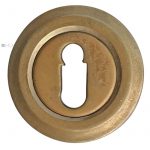 Tür Schlüsselrosette Bauhaus alt Schlüsselschild Schraubrosette 47mm