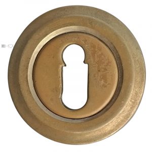 Tür Schlüsselrosette Bauhaus alt Schlüsselschild Schraubrosette 47mm