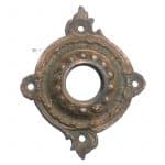 Drückerrosette antik neo barock Messing Perlen alt 17.6mm