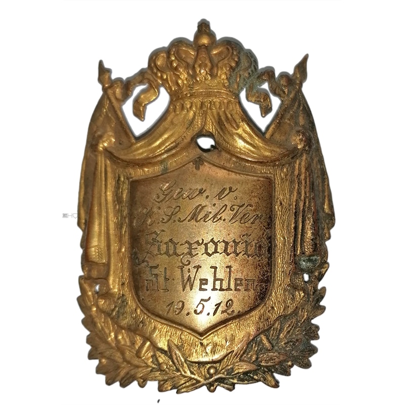 Beschlag Fahne Stab Königreich Sachsen St. Wehlen