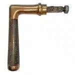 Türdrücker Avantgarde Art Deco Eingang alt Messing Horn 17.4mm 9er Vk